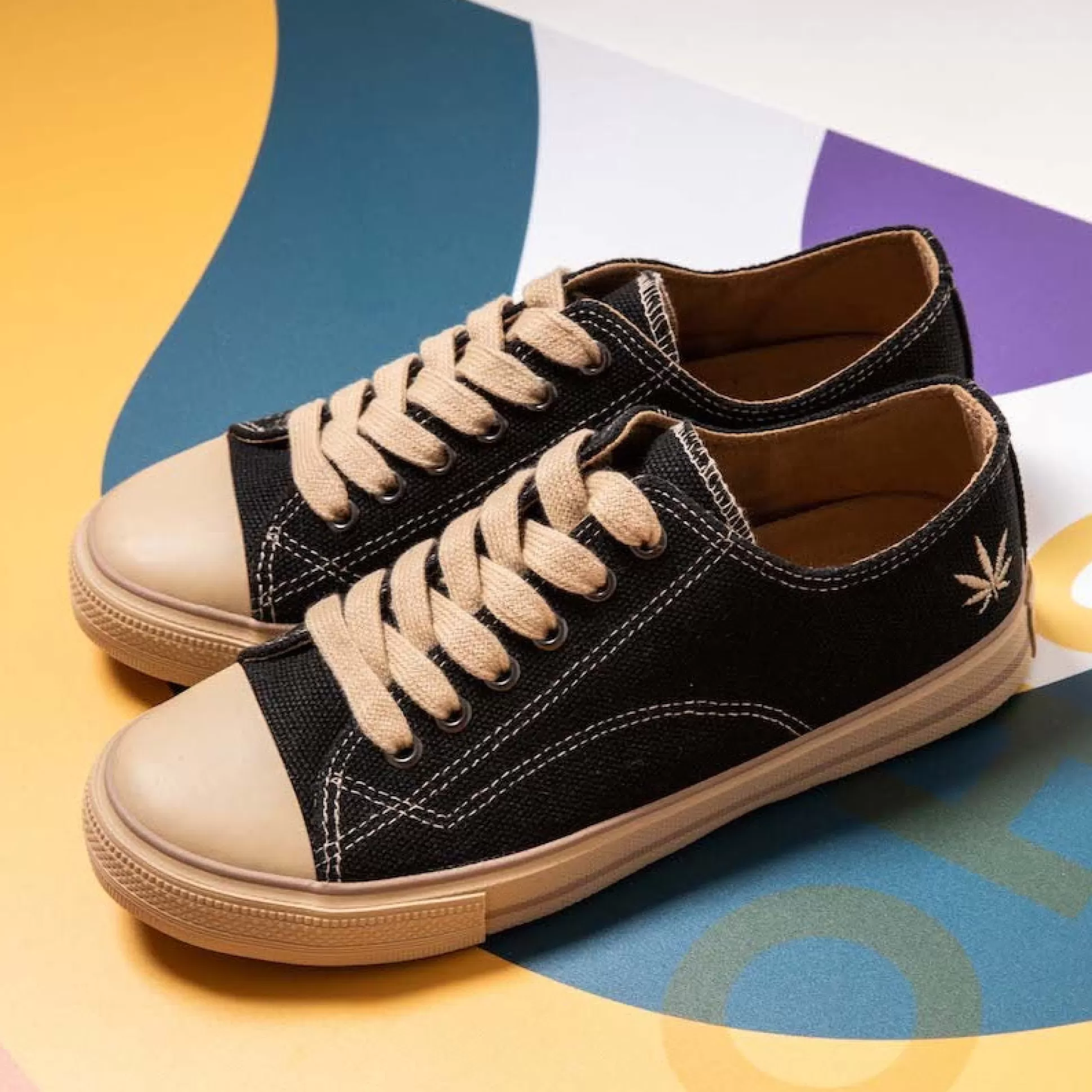 Herren Grand Step Marley Black Hemp Sneaker